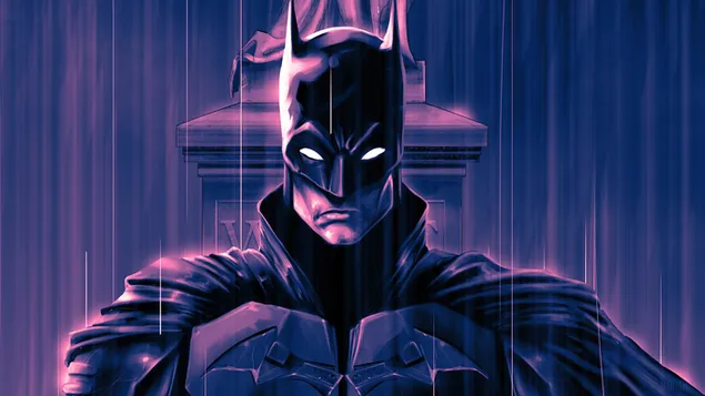 Flamboyant render of the superhero Batman movie based on the DC Comics character
