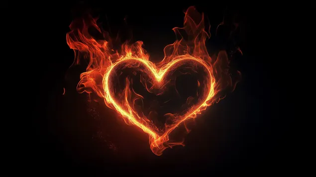 Plamteće srce ljubavi 2K pozadina