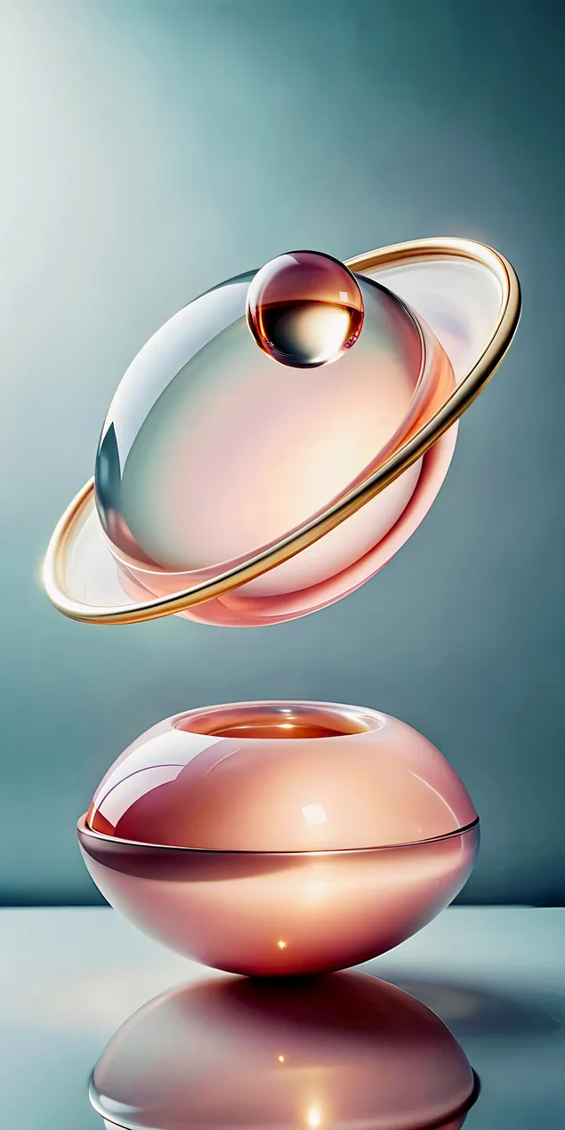 objekt dekorativ lundrues i frymezuar nga planeti i ylberte me theks unaze dhe sfere baze shkarkim