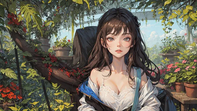 Смотритель цветочного сада 4K обои