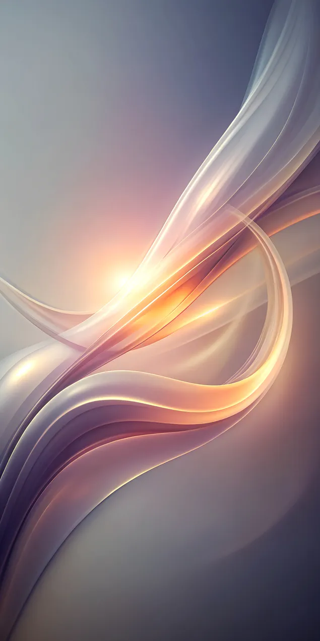 Sıcak Parıltılar ve Yumuşak Degrade Arkaplanlı Akan Soyut Işık Dalgaları 2K duvar kağıdı