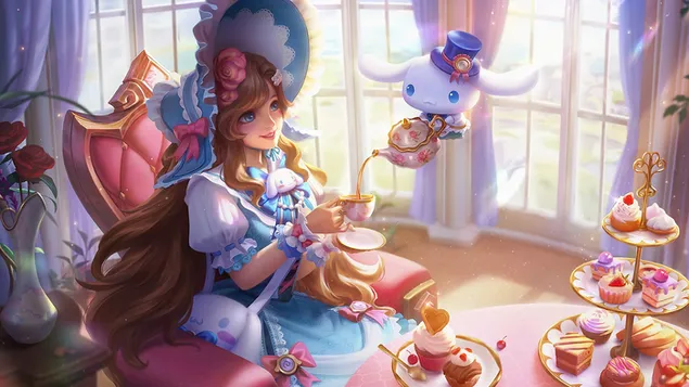 플러피 드림 '플로린' (산리오 스킨) | 모바일 레전드: Bang Bang(MLBB) 4K 배경화면