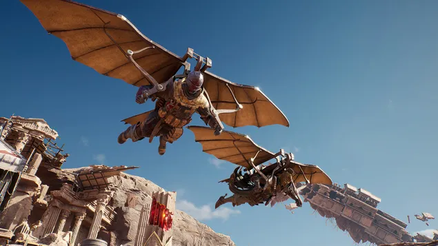 Warhaven의 비행 군인 4K 배경화면