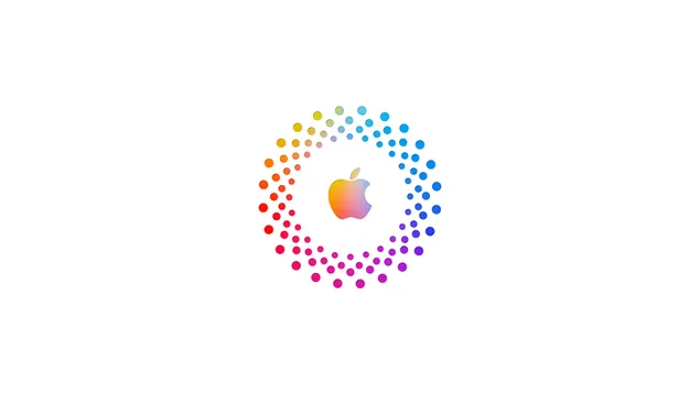 Fondo blanco del logotipo de Apple.