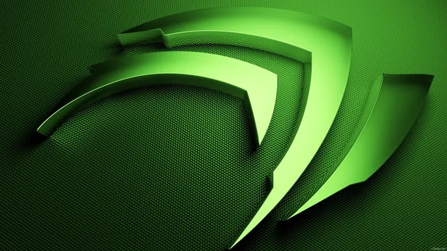 Fondo de pantalla digital verde, logotipo, nvidia, tecnología.