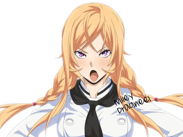 Војни за храна! Шокугеки Но Сома - Ерина Накири Божји јазик 2K тапет