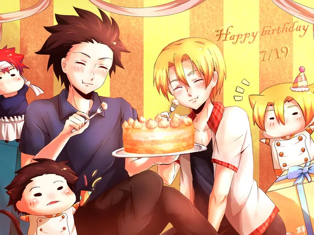 מלחמות אוכל! Shokugeki No Soma - Isami Aldini & Takumi Aldini (האחים אלדיני) 2K טפט