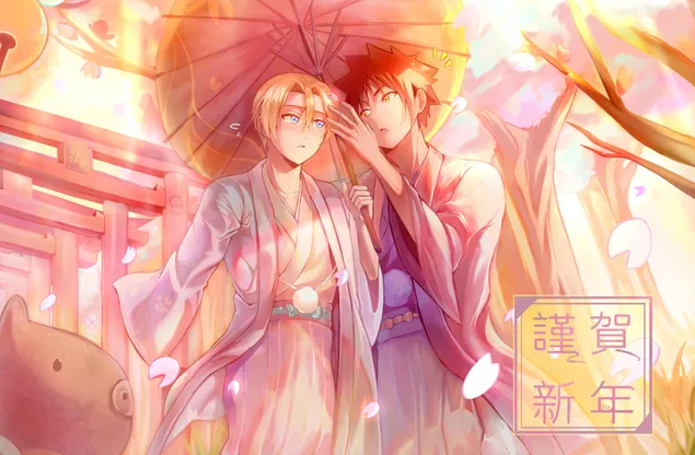 食物大戰！Shokugeki No Soma - Takumi Aldini & Soma Yukihira 2K 壁紙