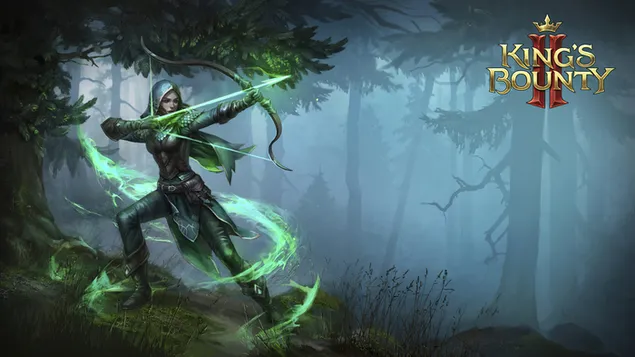 Forest Archer - King's Bounty II (RPG video igra) 4K pozadina