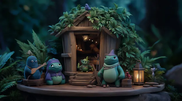 Poble de la Granota del Bosc 2K fons de pantalla