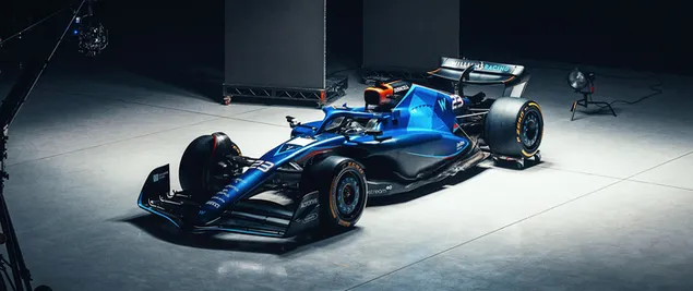 รถแข่งฟอร์มูล่าวันสีน้ำเงิน 2K วอลเปเปอร์