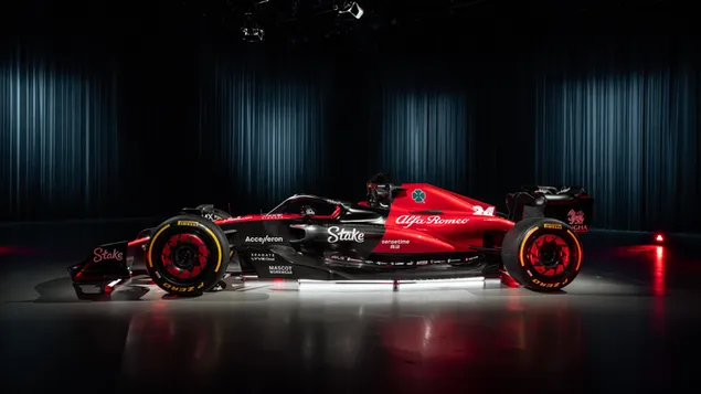 Fórmula 1 coche de carreras rojo - Ferrari