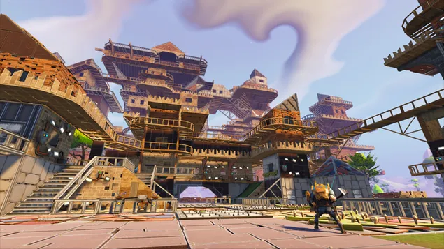 Fortnite video game city architectural structures download