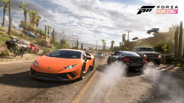 Forza Horizon 5 - Lamborghini en Ford Mustang