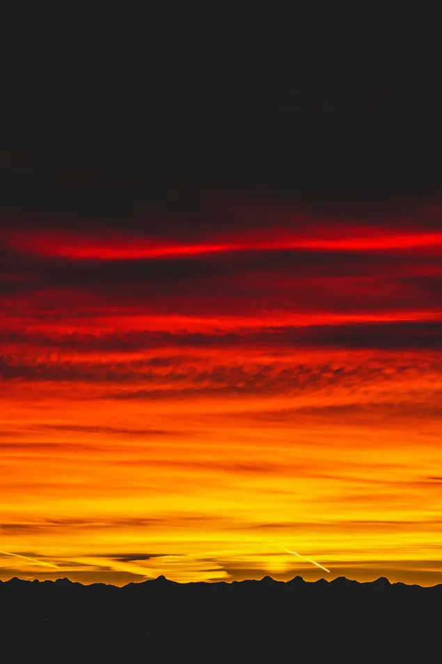 Fotografía de lapso de tiempo de la puesta del sol