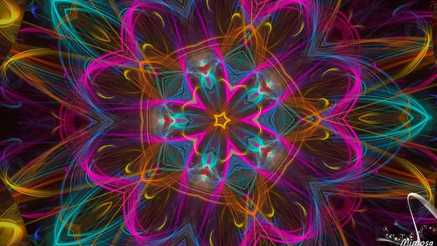 flor fractal HD fondo de pantalla
