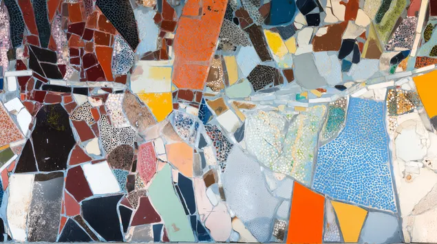 fragmenteiert abstrakt konschtmosaiktextur vu gebrachene keramikfliesen eroflueden