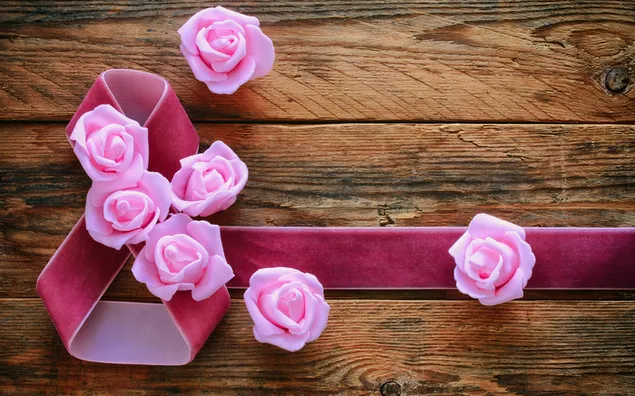 Frauentag - rosa Rosen Dekoration herunterladen