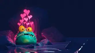 Лягушка сердец 4K обои