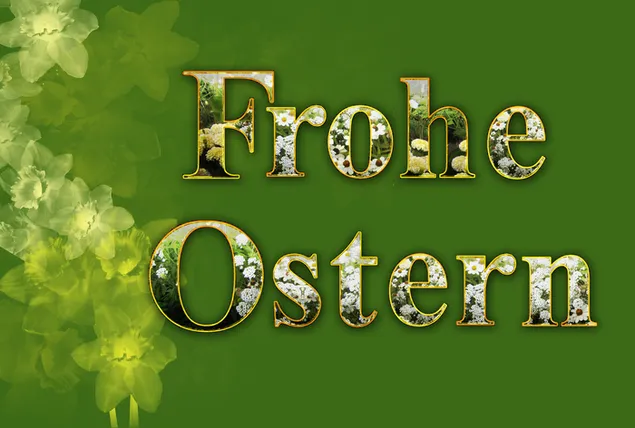 Frohe Ostern เยอรมัน HD วอลเปเปอร์