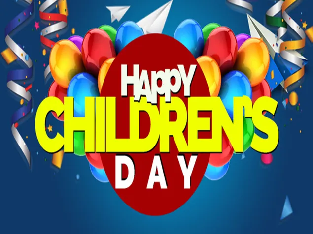 Fröhliche Ballons zum Kindertag herunterladen