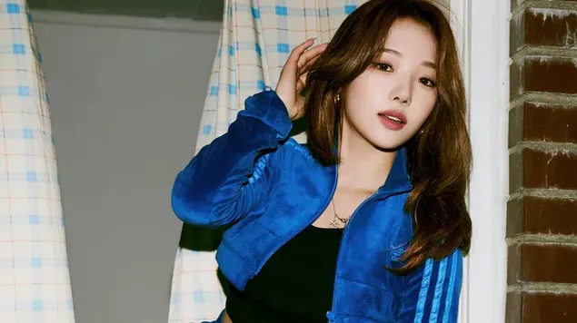 Jisun Fromis 9 dalam Penggambaran Album 'Midnight Guest' 4K kertas dinding