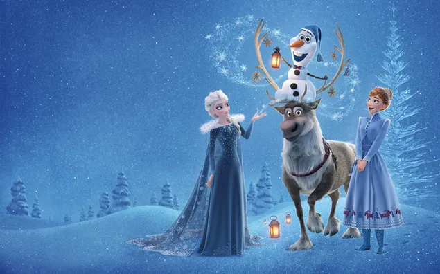 Frozen 2: Christmas Holiday  4K wallpaper
