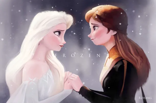 Frozen 2 sestrinska ljubav art HD pozadina