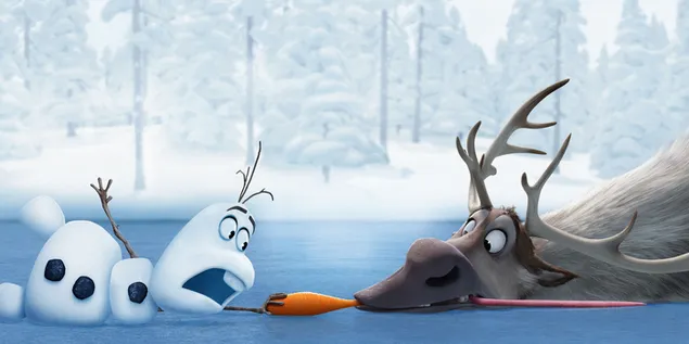 Frozen - Olaf y Sven 4K fondo de pantalla