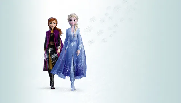 Frozen sisters, Elsa and Anna 6K wallpaper