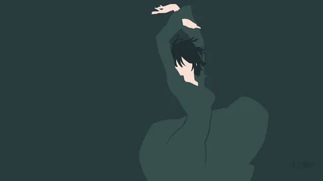 Taustpilt Fubuki rohelises kleidis 4K