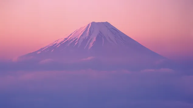 Fuji-berg en ping-achtergrondkleur