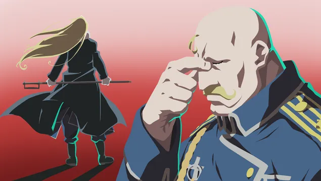 钢之炼金术士 - 亚历克斯·路易斯·阿姆斯特朗和米拉·奥利维尔·阿姆斯特朗 2K 壁纸