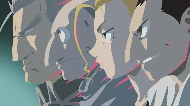 Fullmetal Alchemist - Dolcetto, Martal, Bido & Roa 2K bakgrund
