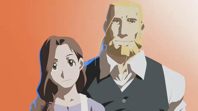 钢之炼金术士 - Trisha Elric & Van Hohenheim （矢量） 2K 壁纸