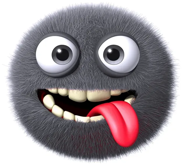 Fun posing monster with tongue out download