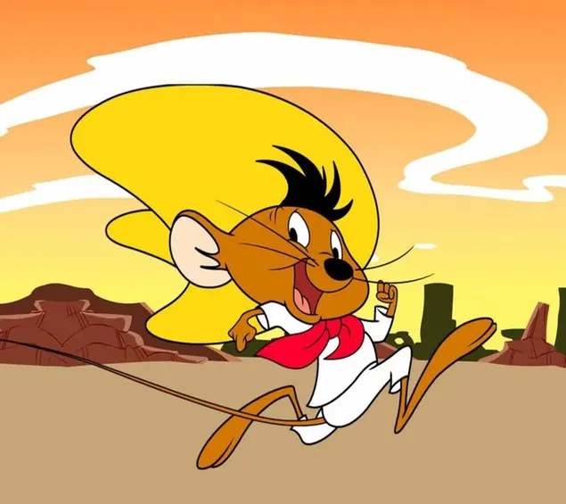 Páipéar balla Rith spraoi an charachtair chartúin Speedy Gonzales2K
