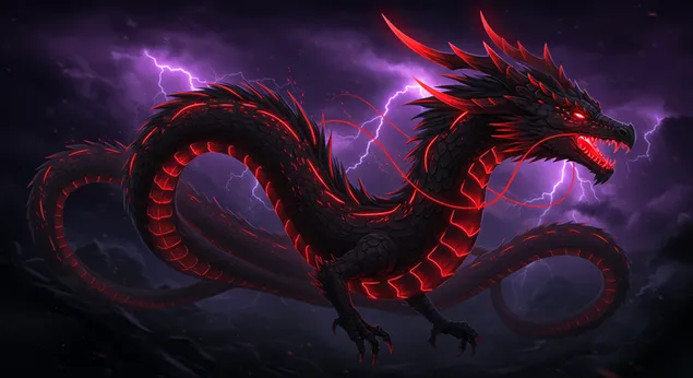 Ярость красного дракона в буре, Дом дракона для фона рабочего стола 4K обои