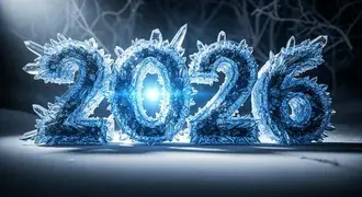 holograma futurista de 2026 pairando sobre superficie de cristal gelado download