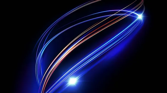 Futuristiskt sken av färgglada ljusstrimmor som bildar en ring i mörkret 8K bakgrund