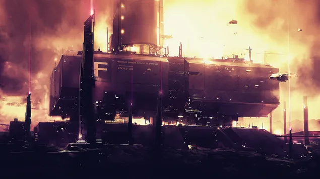 Páipéar balla Ceanncheathrú futuristic4K