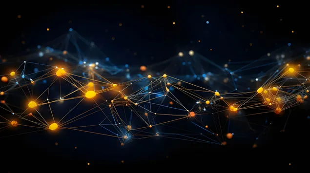 Vizualizimi Futuristik i Rrjetit Neural 2K sfond