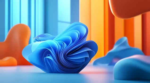 Futūristisks viļņojošs dizains ar gradientu harmoniju 8K fona tapete