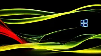 Tapeta Futuristické neonově zářící pozadí oken – tmavý a elegantní design 4K