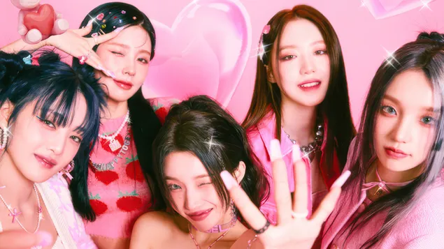 (ז) חברי I-DLE בצילומי אלבום I Feel 4K טפט