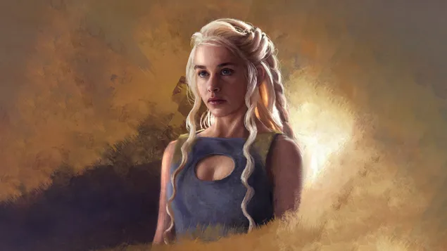 Hình nền Game of Thrones - bức tranh Daenerys Targaryen 2K
