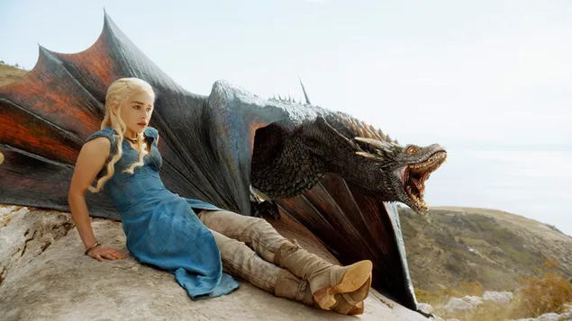 Game Of Thrones Daenerys Targaryen và Dragon tải xuống