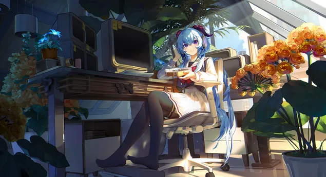 ganyu lounaalla tyoaikana | genshin vaikutus lataa