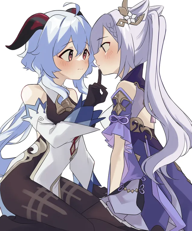 甘雨&客卿| 害羞的姐妹们（Ganshin Impact） 2K 壁纸