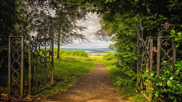 Tapeta Brána - olej na plátne HD